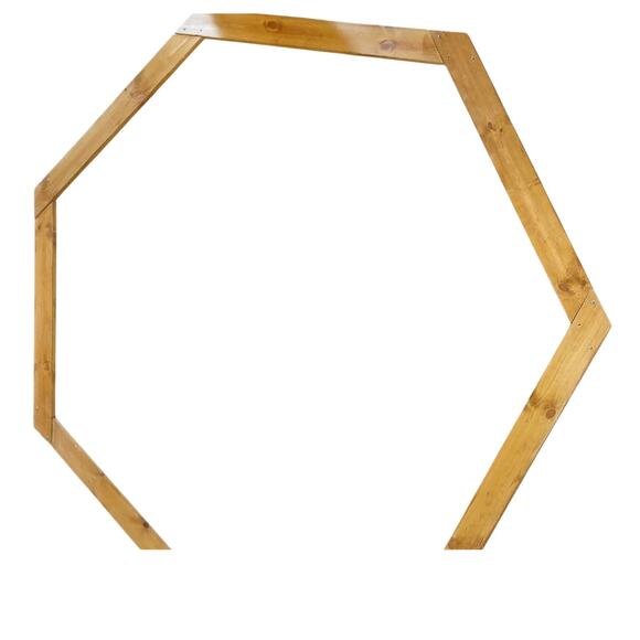 Wooden 7.2FT, Heptagonal Wedding Arches for Ceremony, Wedding Arch Arbor - Picture 2 of 7